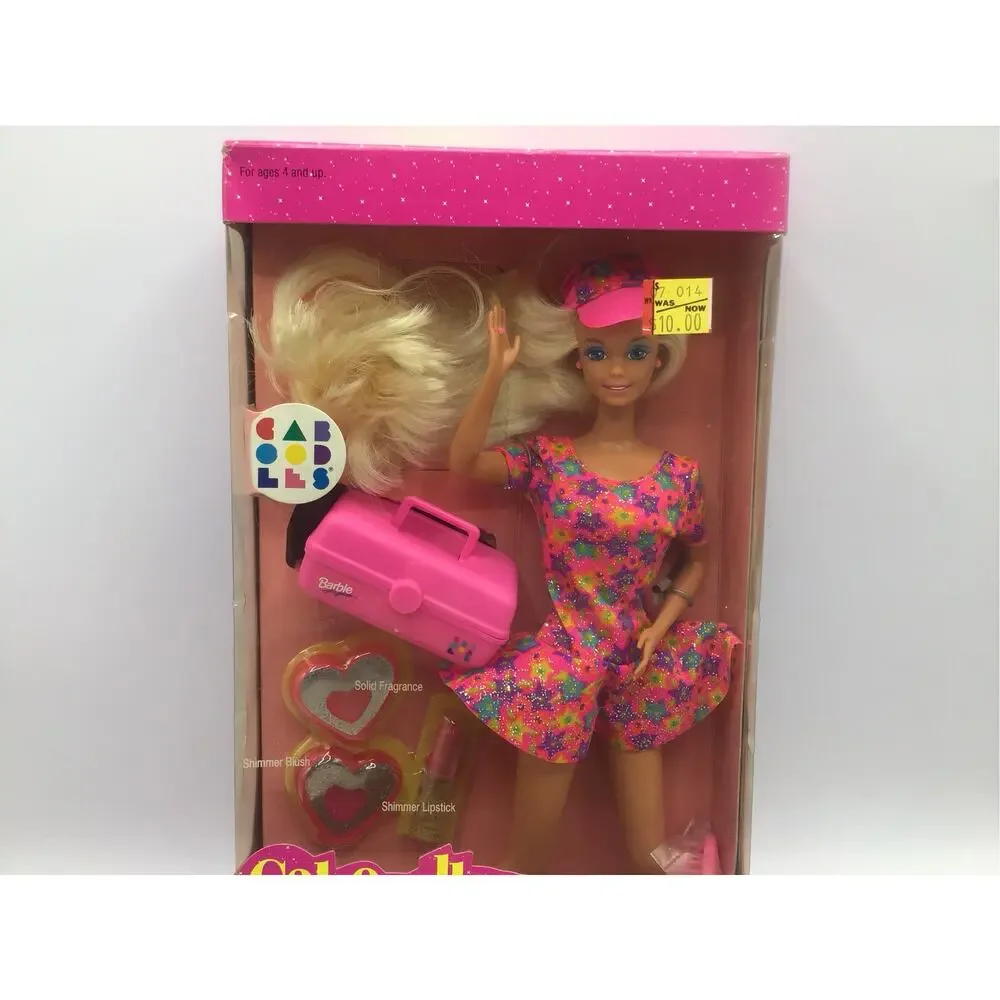 Vintage 1992 Caboodles Barbie Doll Glitter Beach Makeup Case Mattel 3157 NRFB
